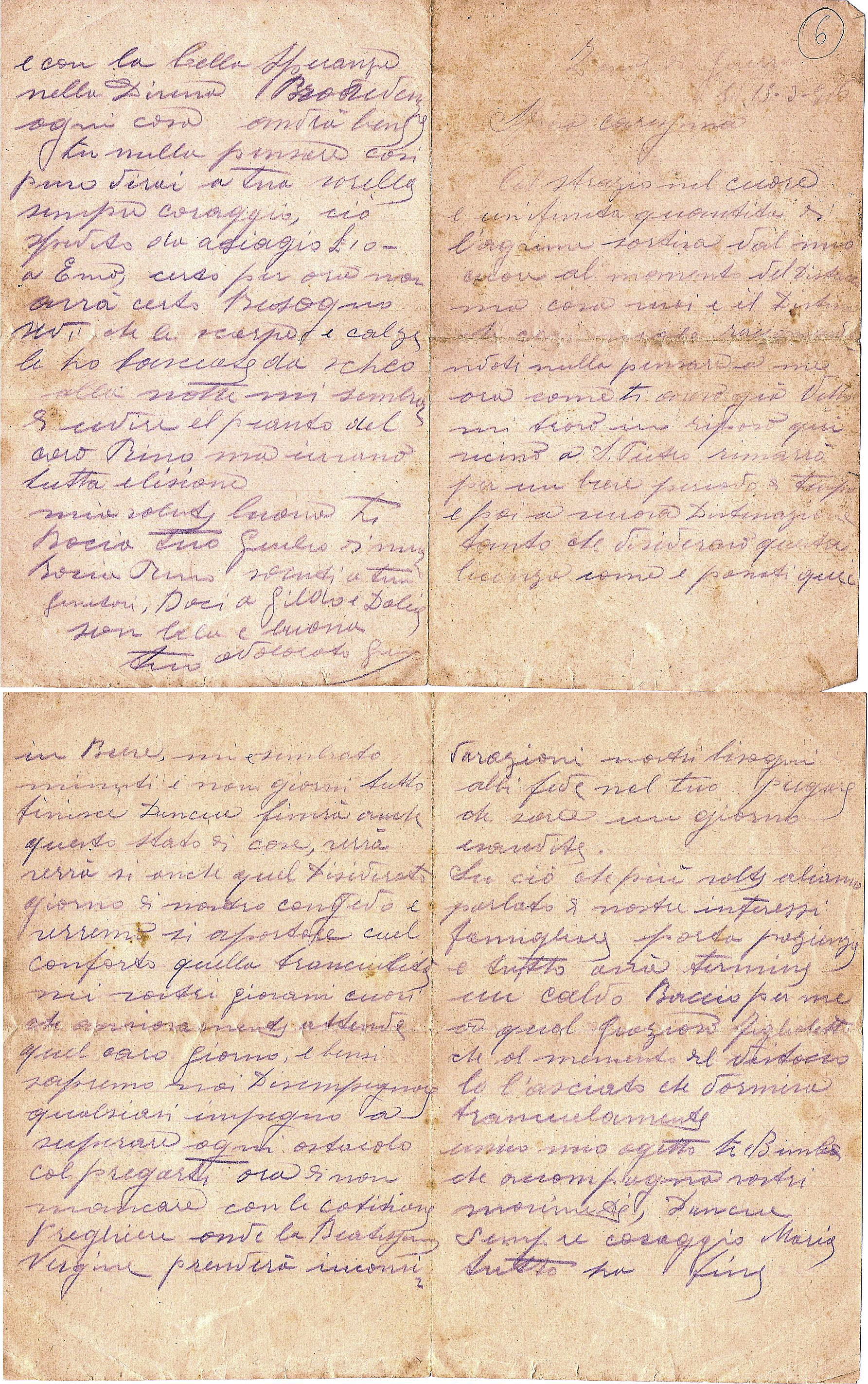 Lettera di Giulio a Maria del 15 marzo 16