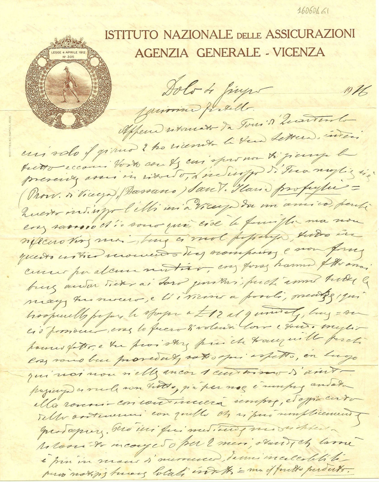 Lettera di Giovanni a Giulio del 4 aprile 16