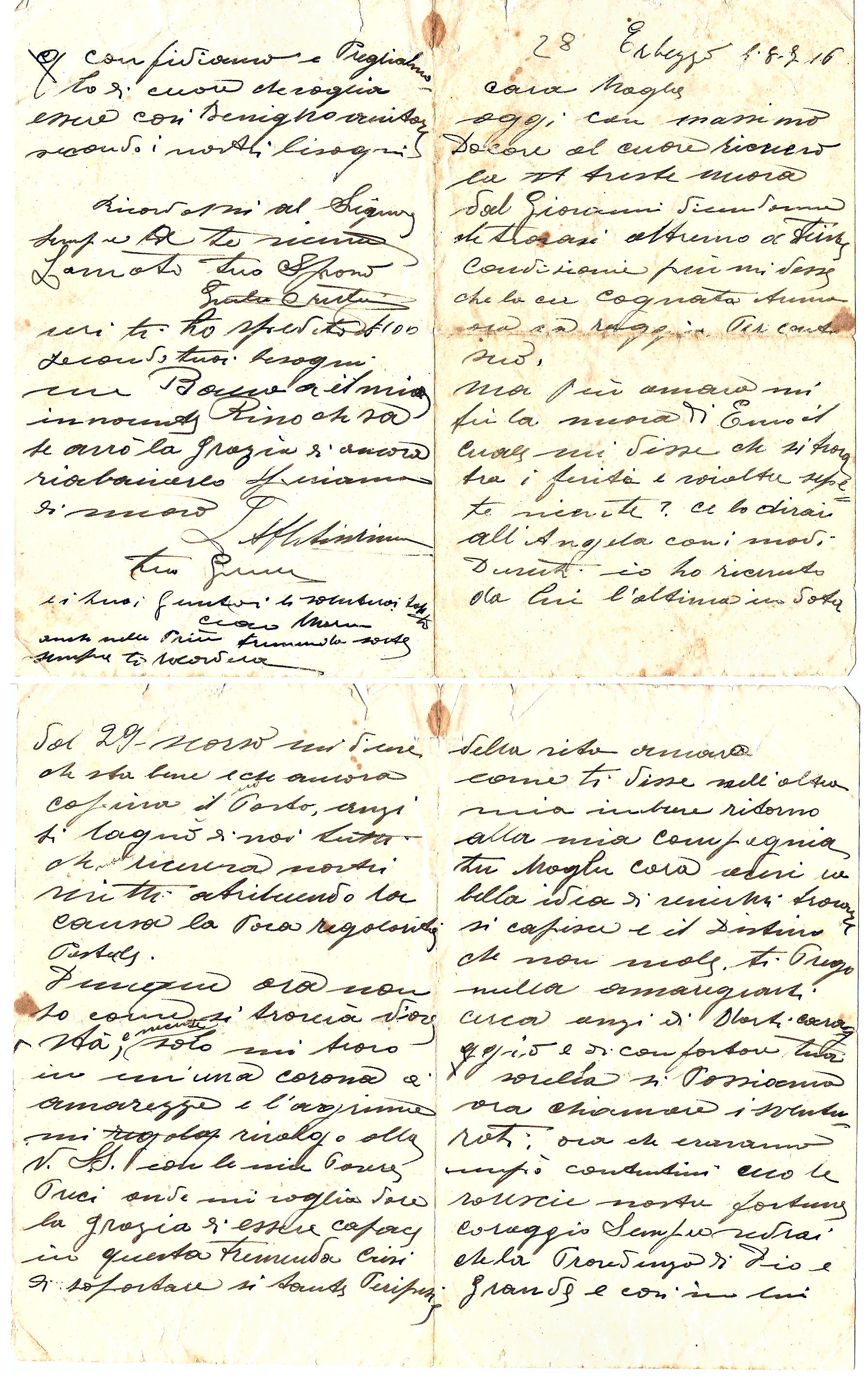 lettera di Giulio dell' 8 luglio  16