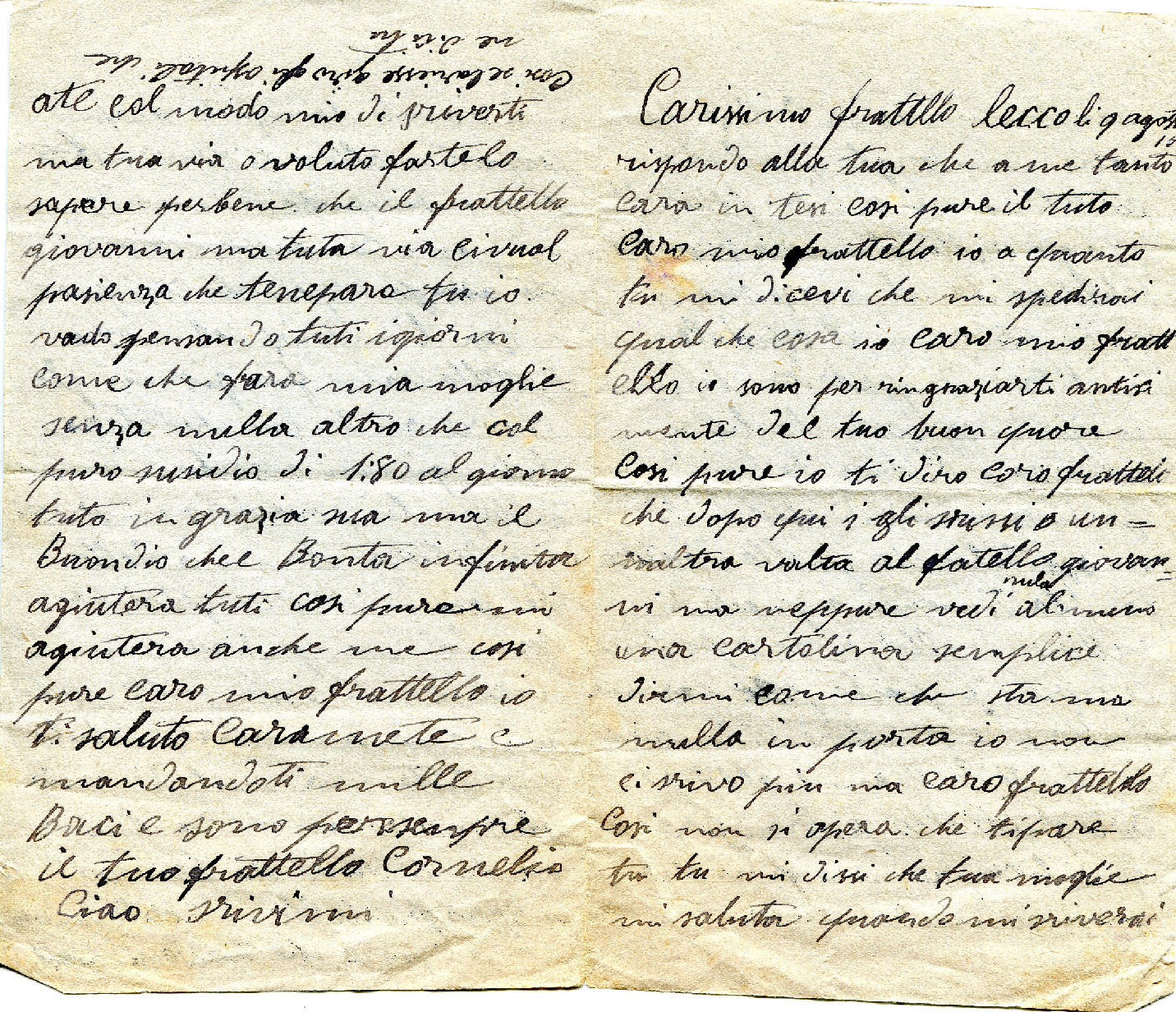 Lettera di Cornelio del 9 agosto  16