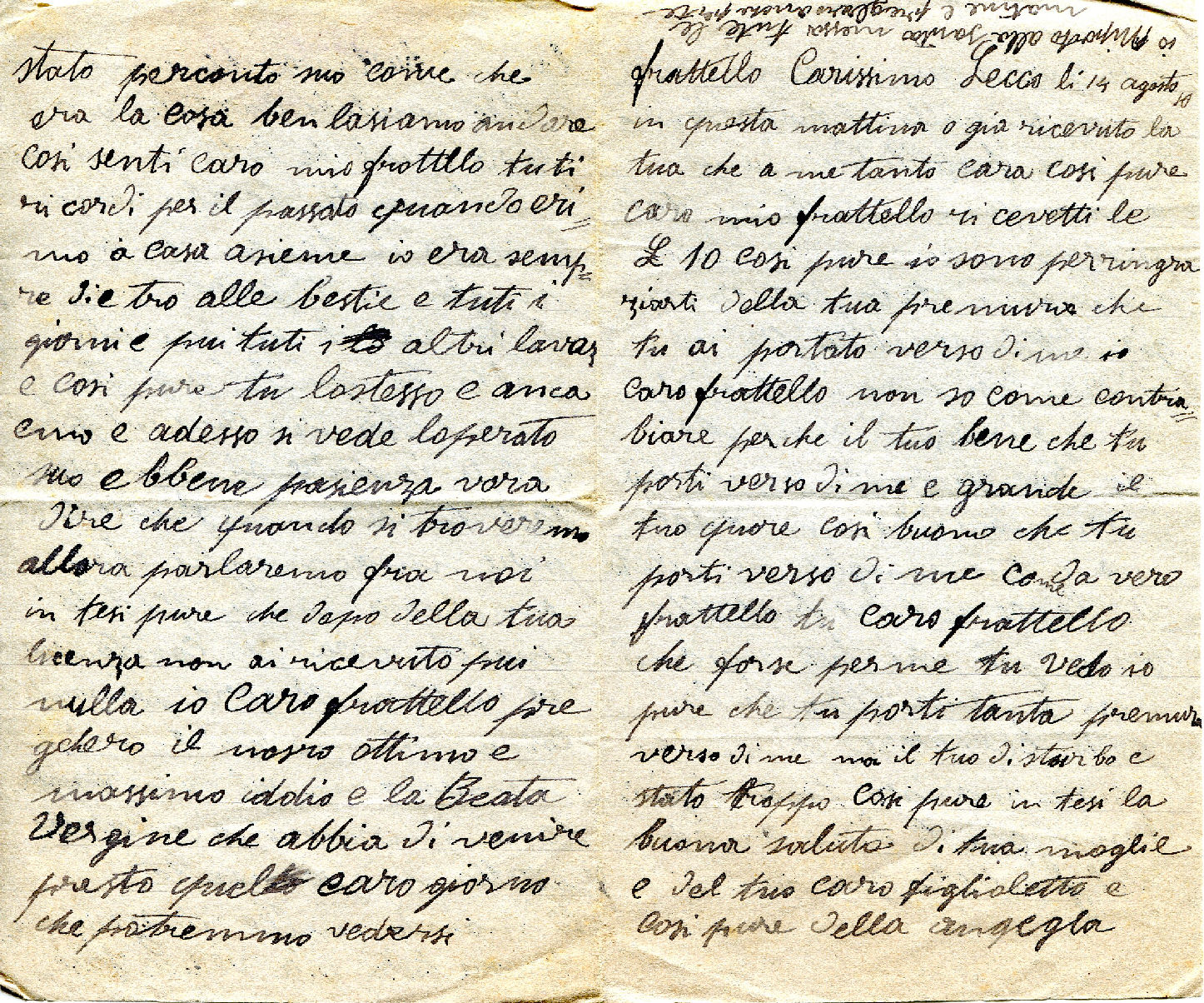 Lettera di Cornelio del 14 agosto  16