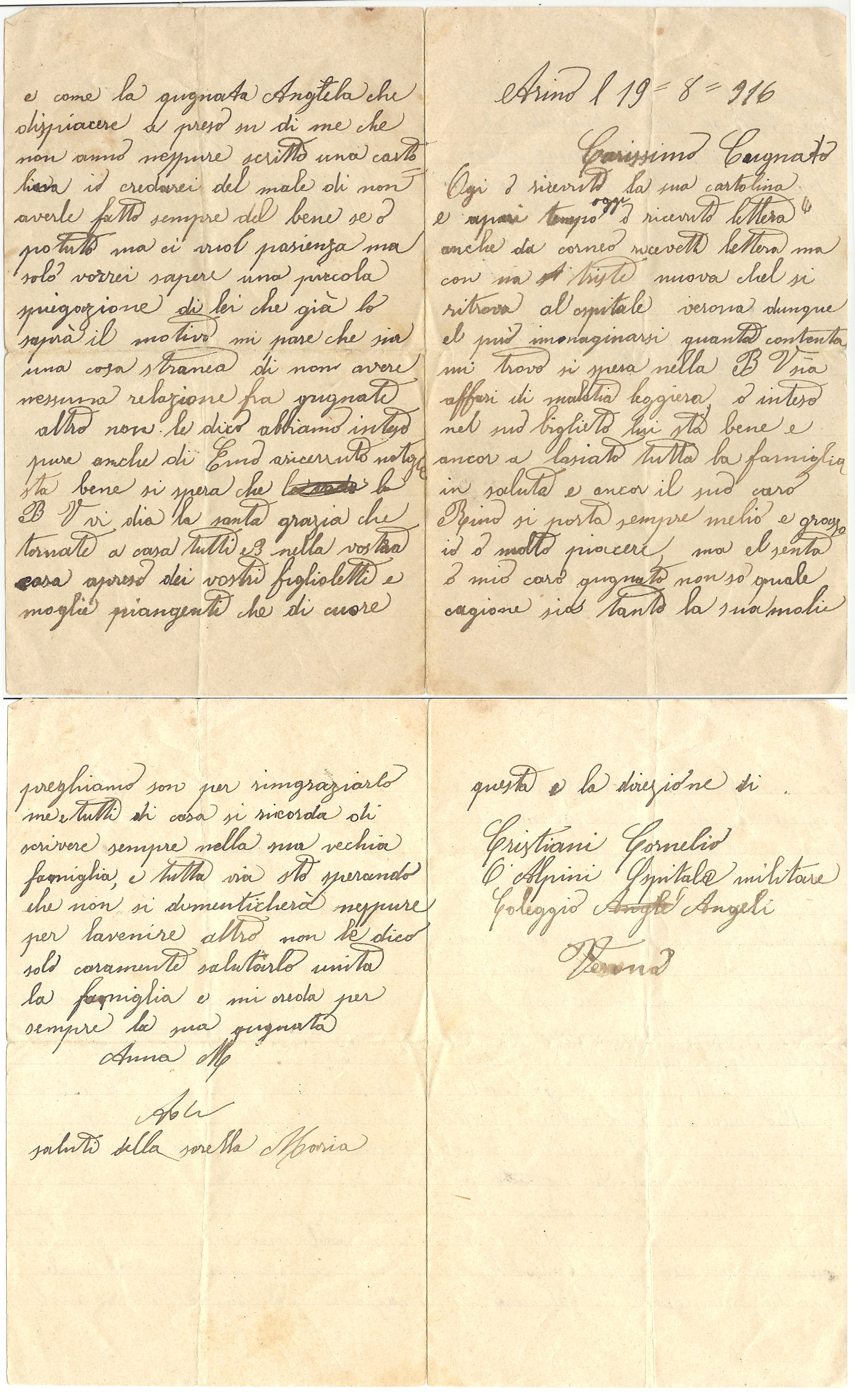 Lettera di Anna del 19 agosto  16