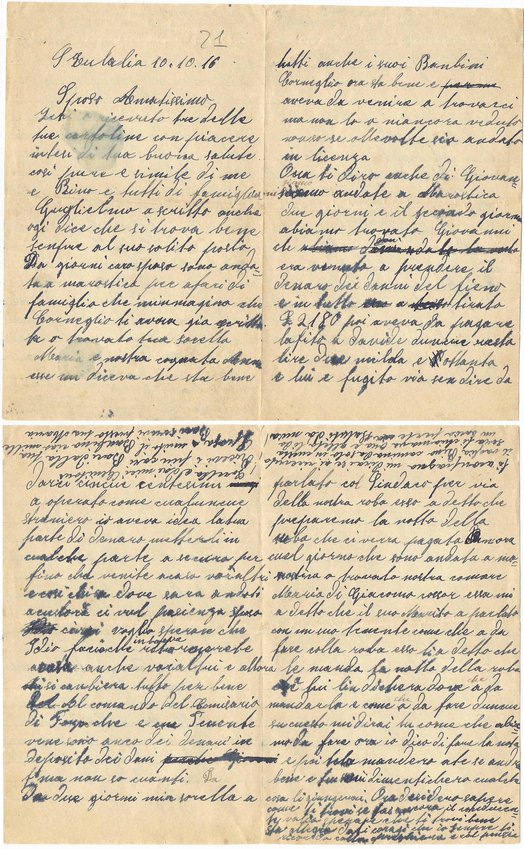 Lettera di Maria del 10 ottobre 16