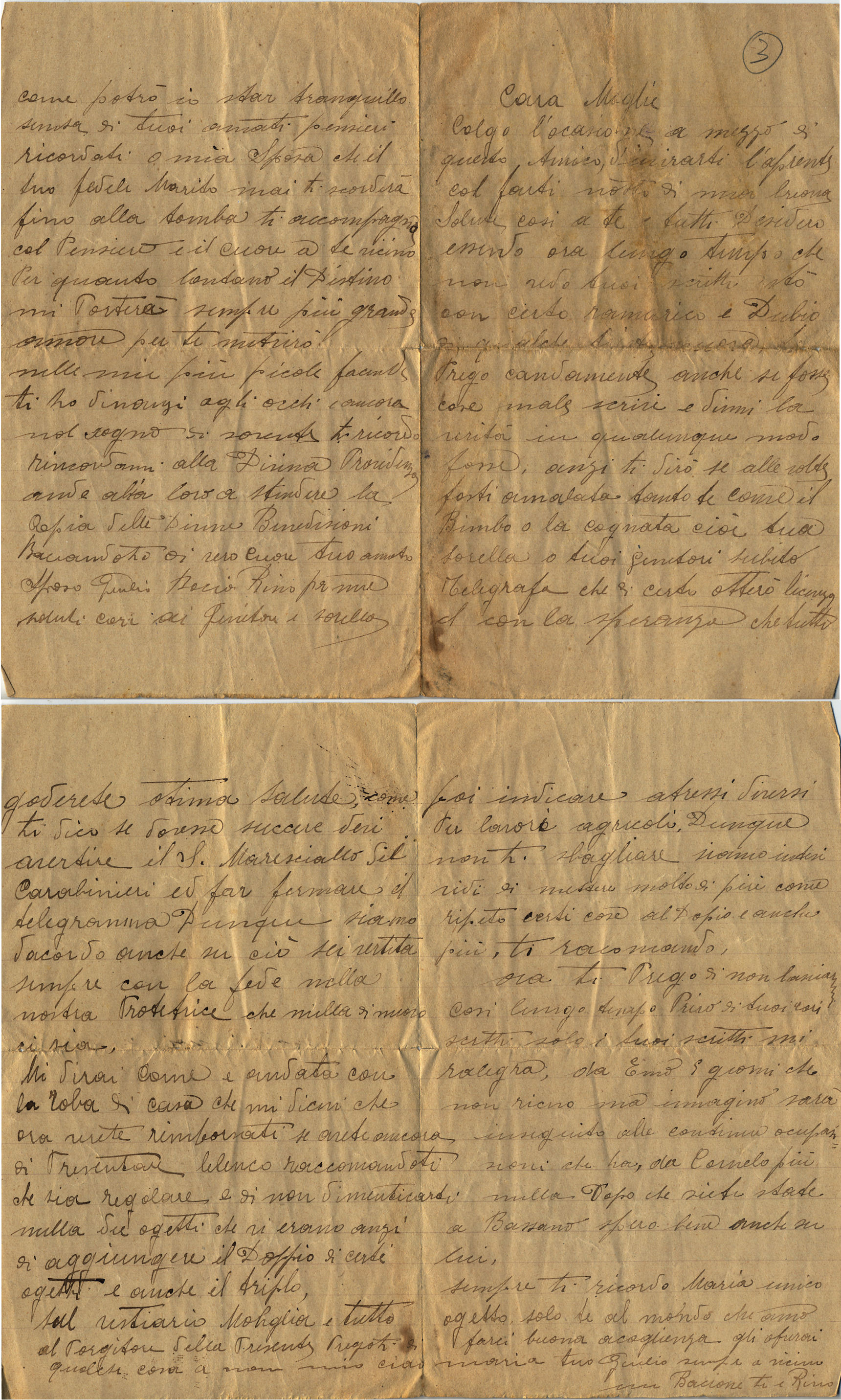 lettera di Giulio del 20 ottobre 16