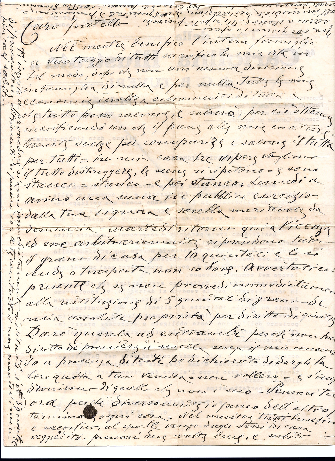 Lettera di Giovanni a Giulio del 19 ottobre 17