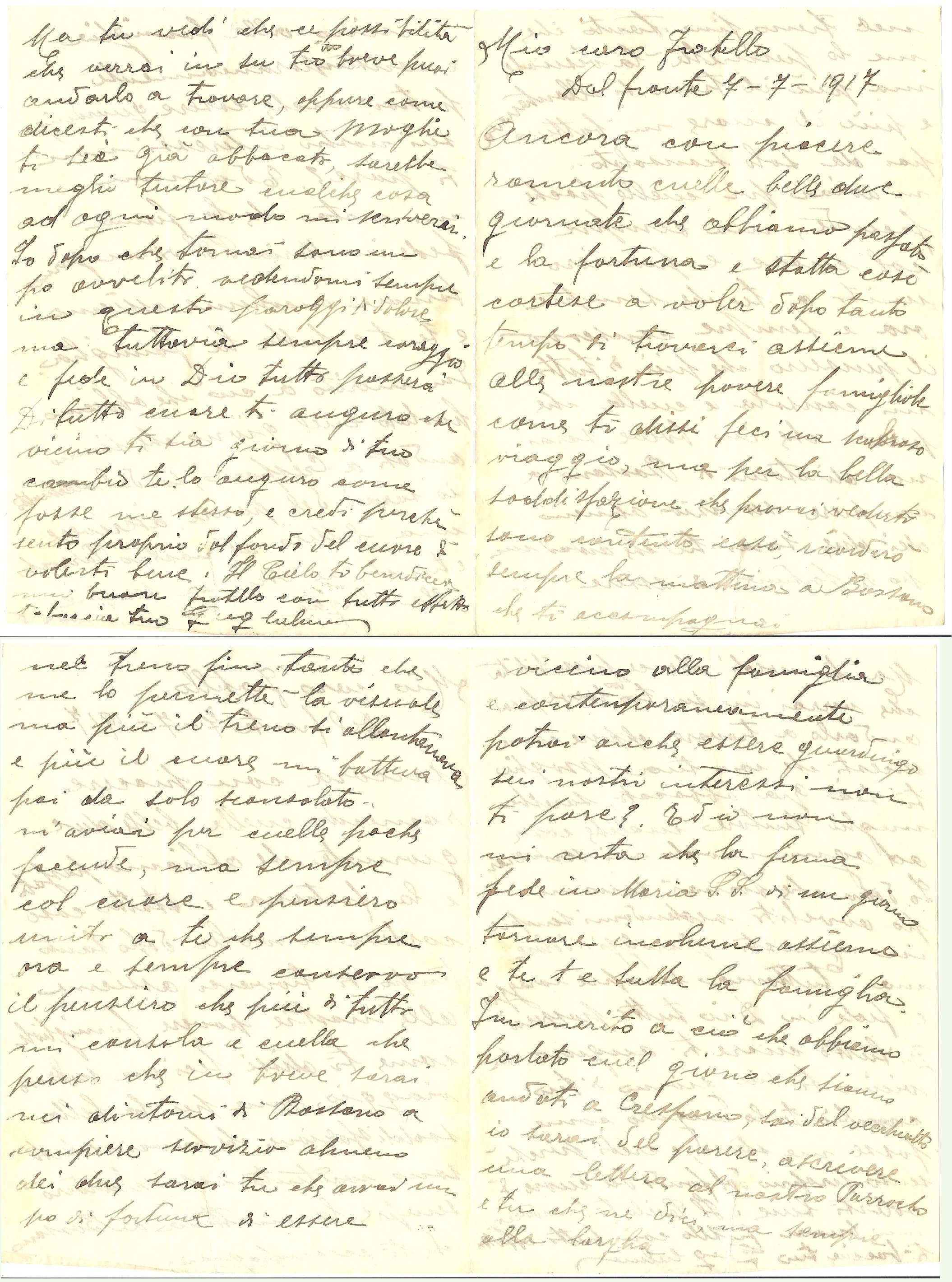 lettera di Emo del 7 luglio 1917