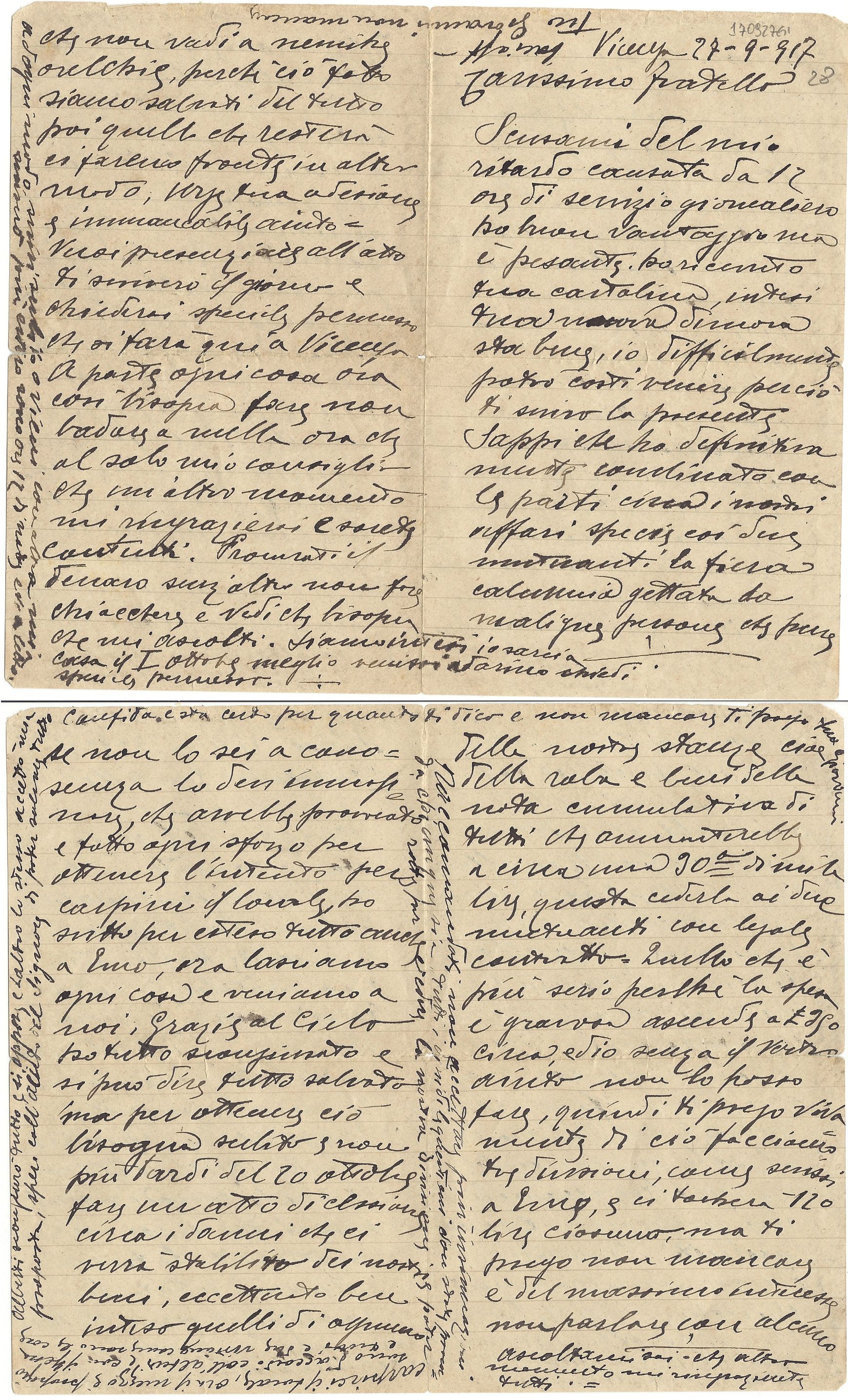 Lettera di Giovanni a Giulio del 27 settembre 17