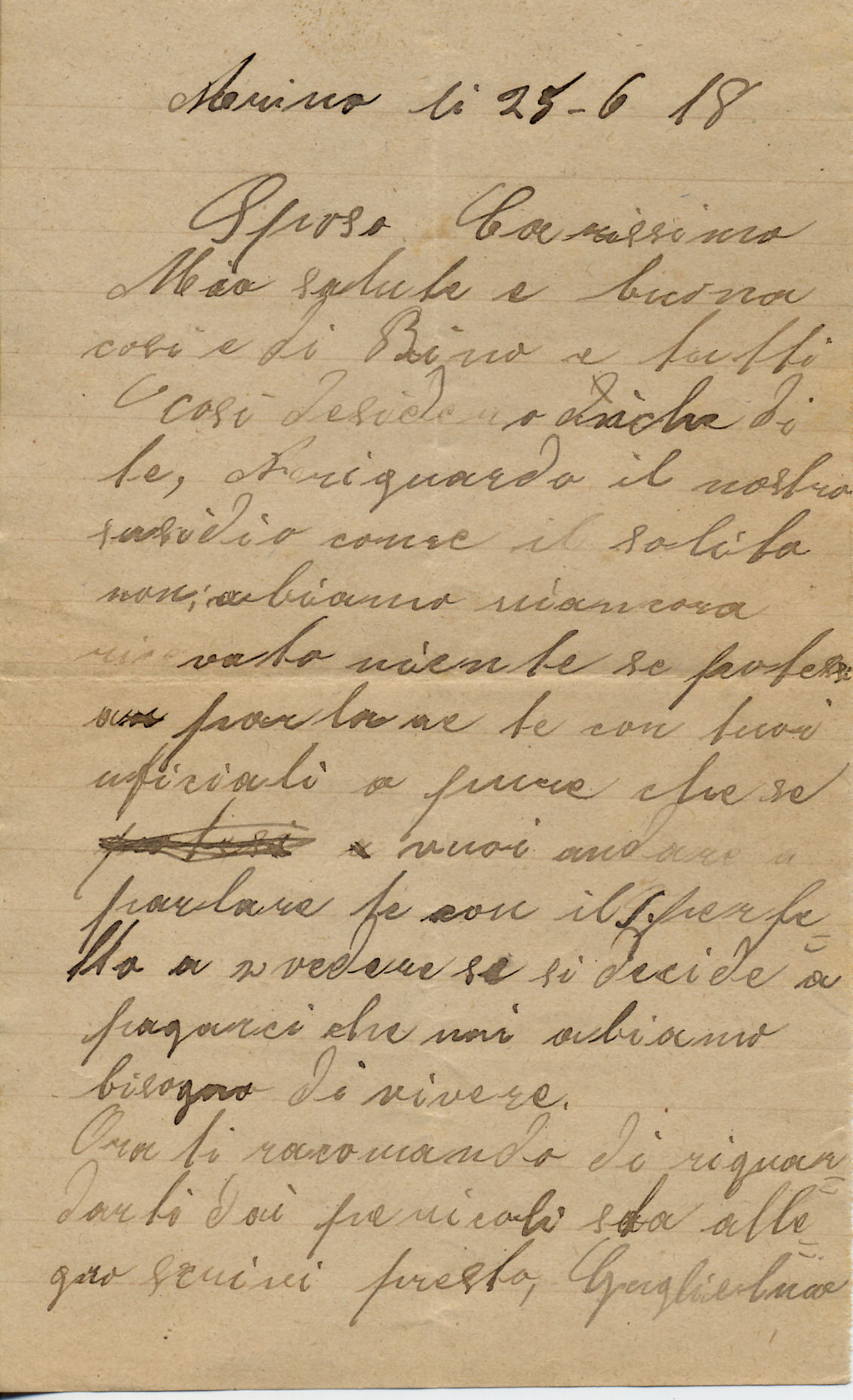 Lettera di Maria del 25 giugno 18