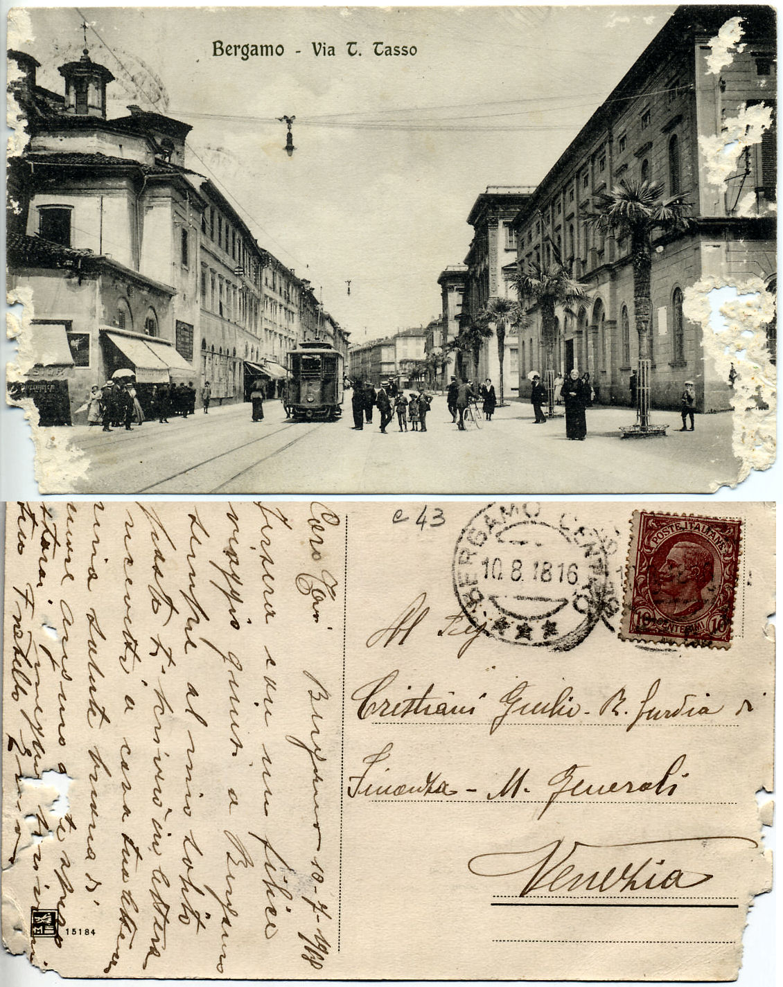 Cartolina di Guglielmo del 10 agosto 18