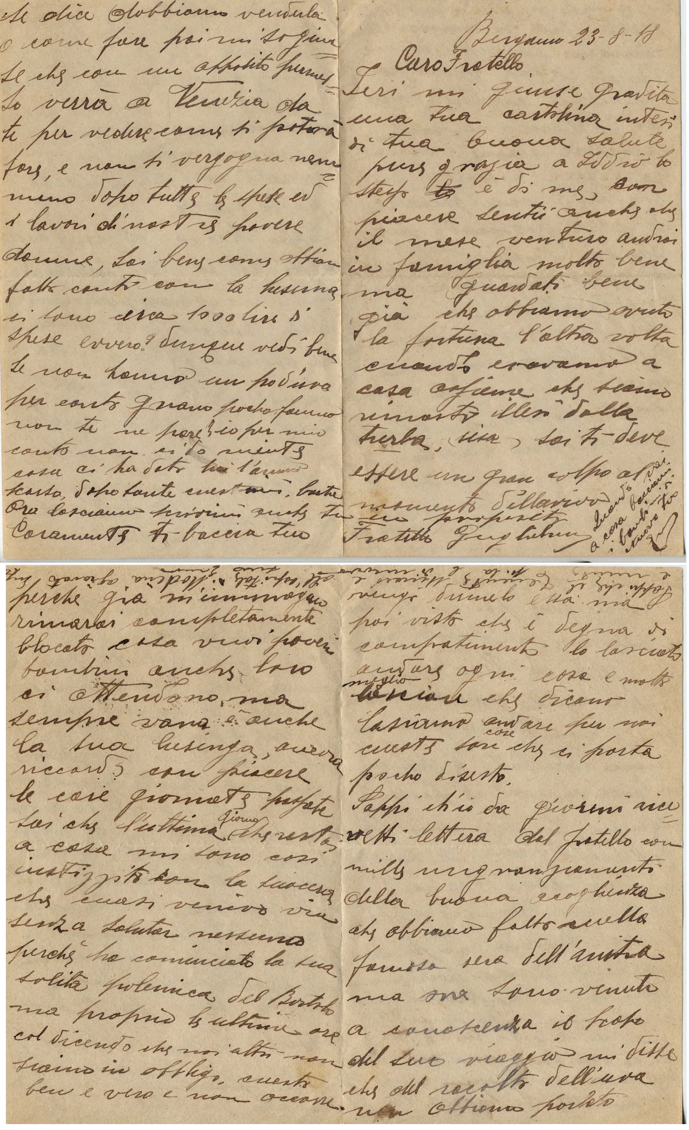 Lettera di Guglielmo del 23 agosto 18