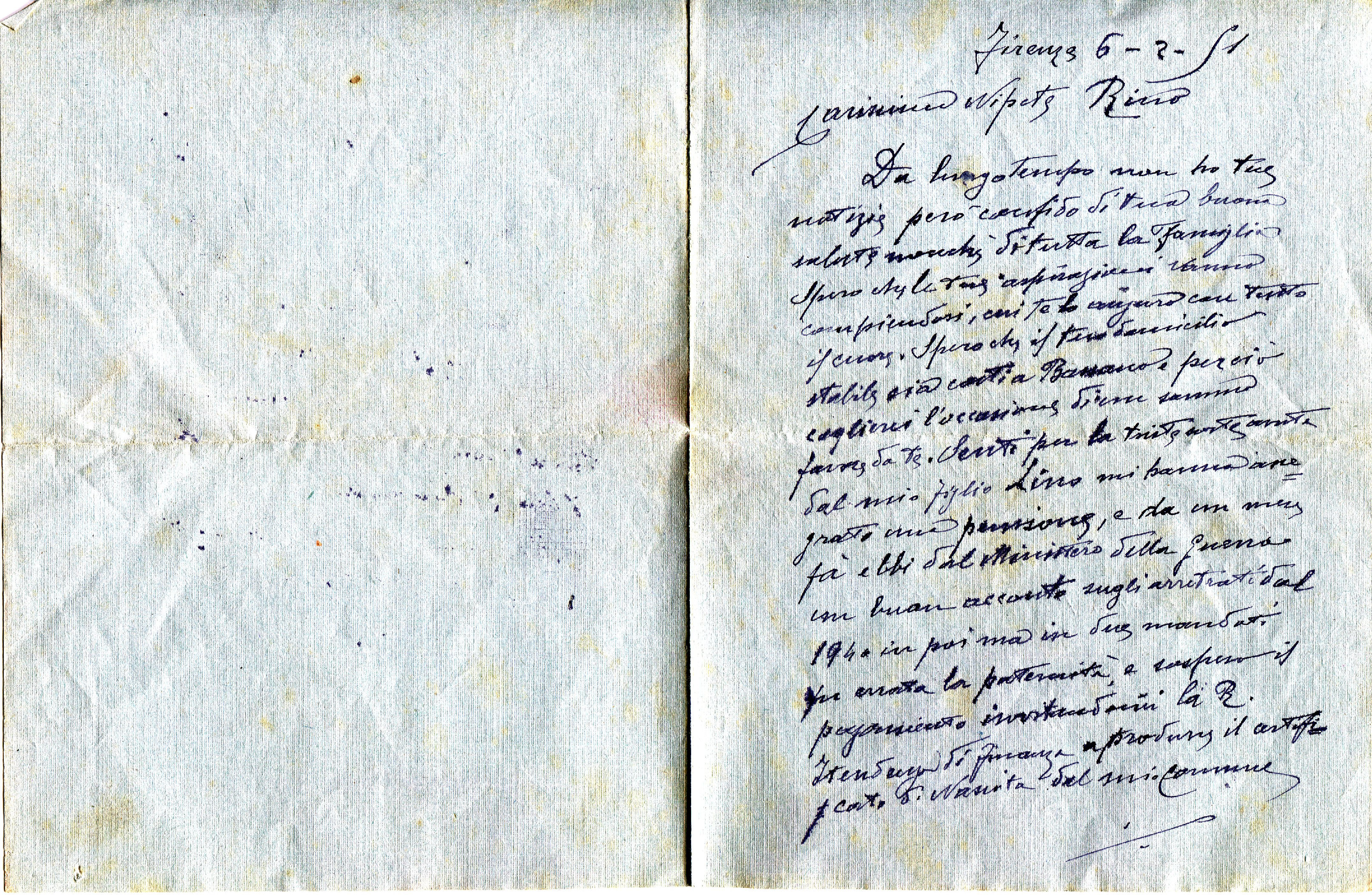 Lettera di Giovanni del 6 febbraio 51