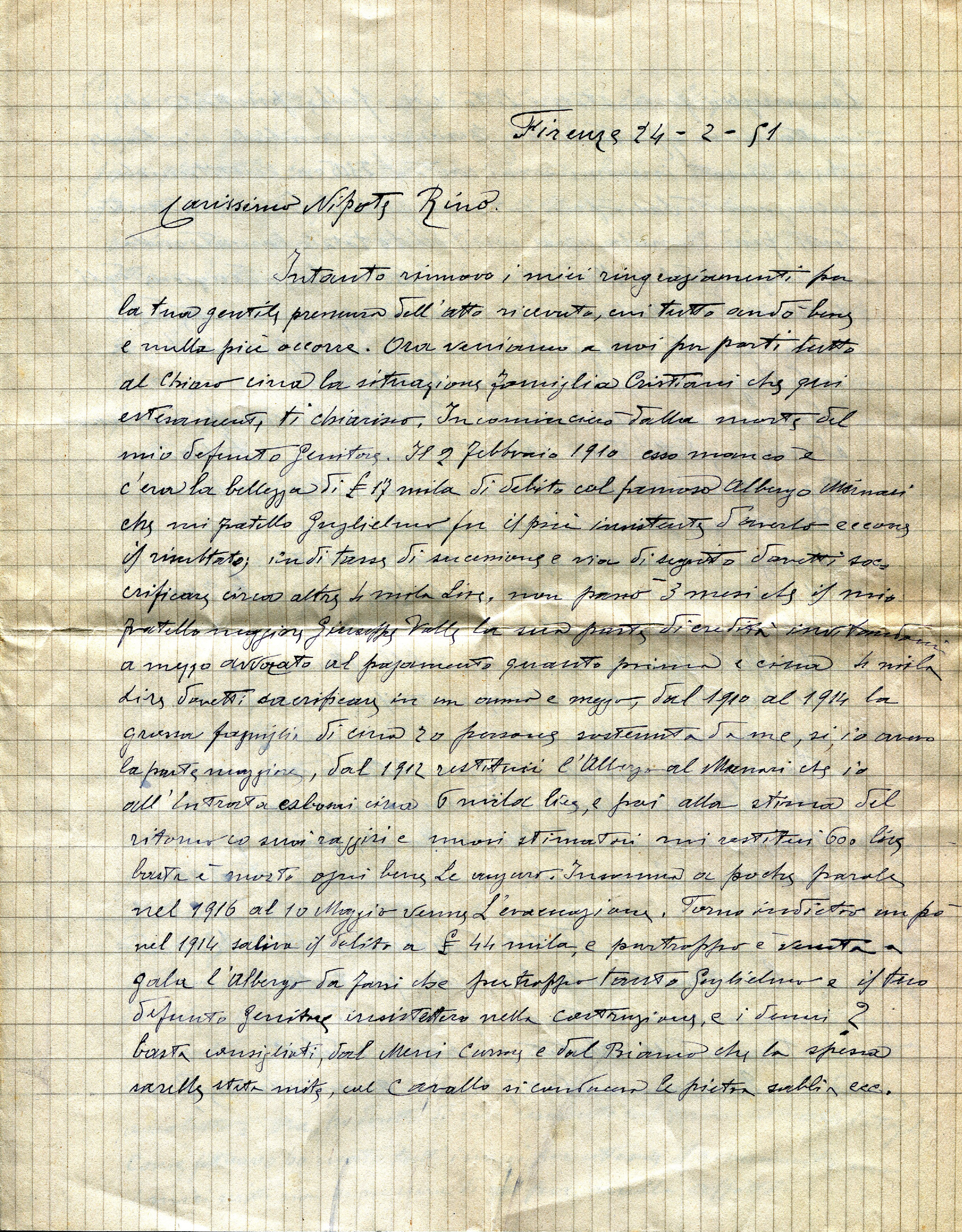 Lettera di Giovanni del 24 febbraio 51