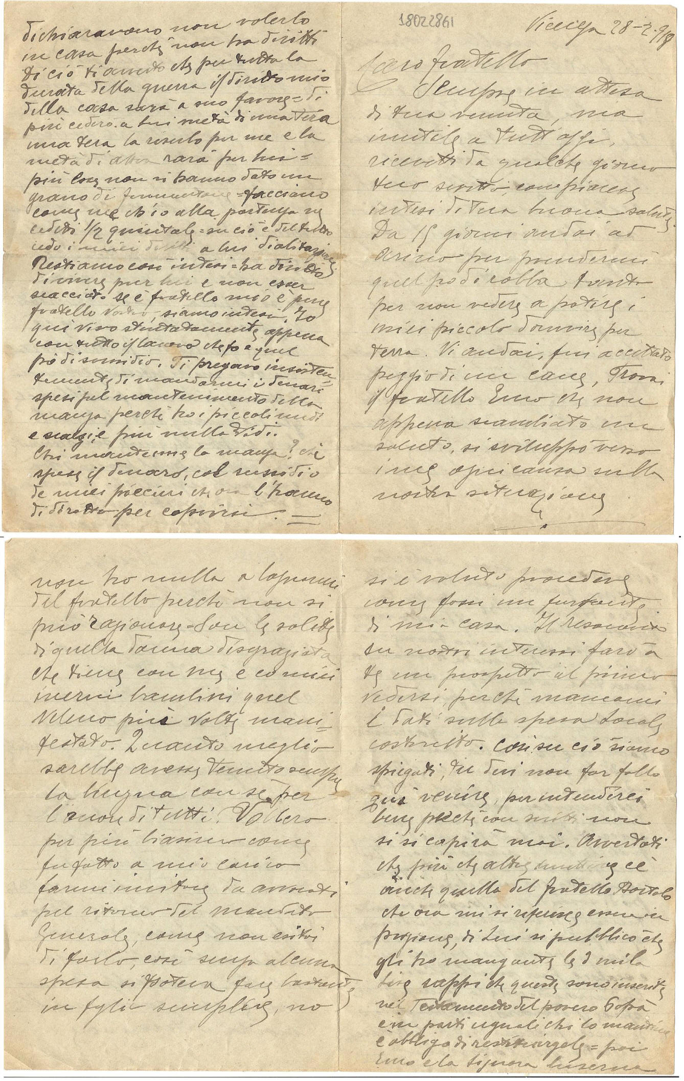 Lettera di Giovanni del 28 febbraio 18