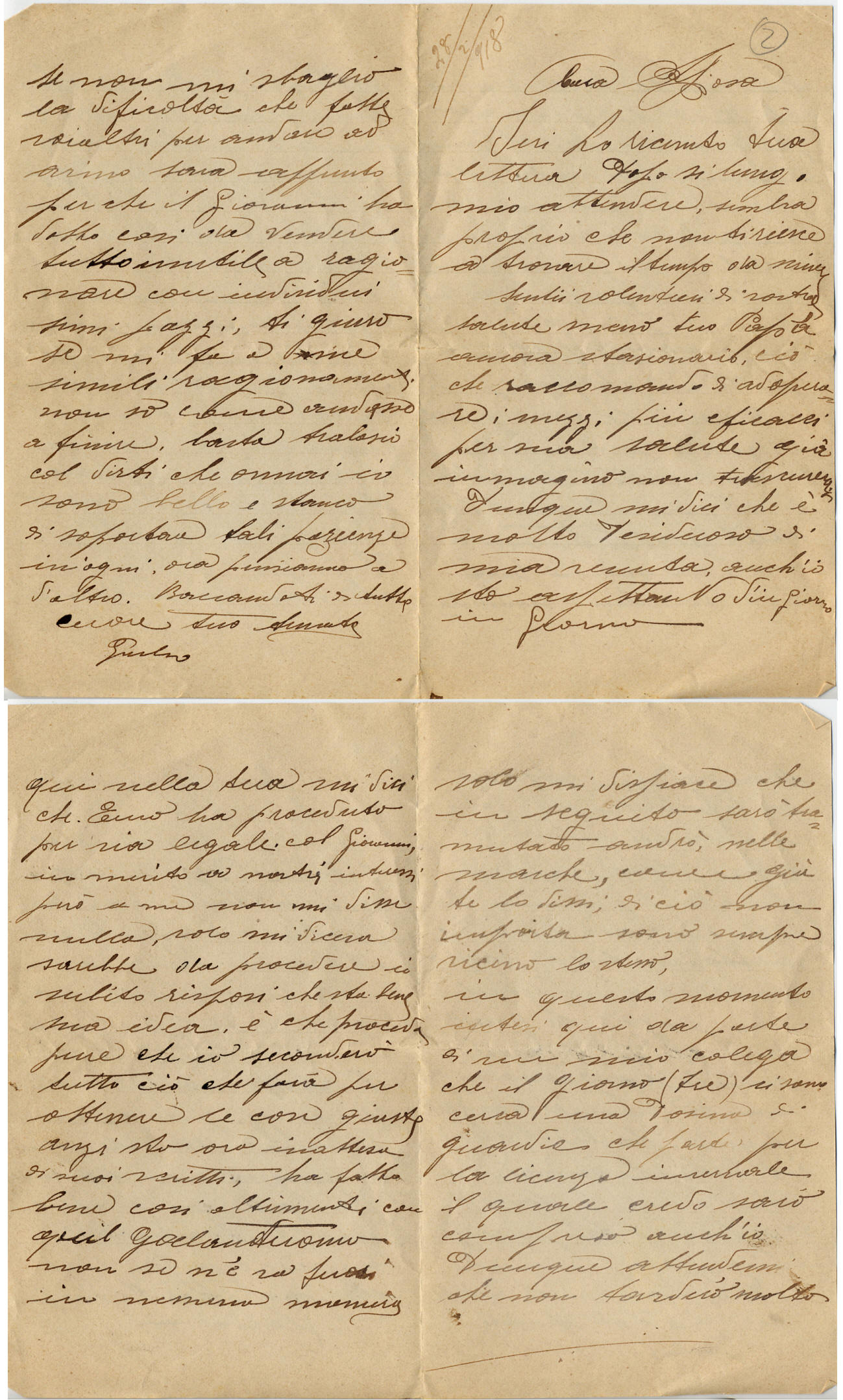 Lettera di Giulio del 28 febbraio 18