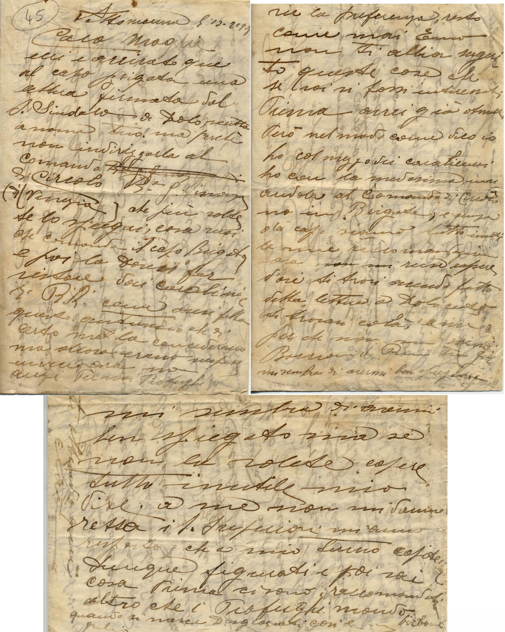 Lettera di Giulio del 13 febbraio 18